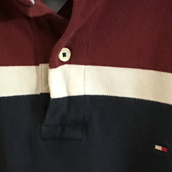 Tommy Hilfiger Men’s Polo Shirt – Size L – 100% Cotton – Striped - Picture 2 of 9